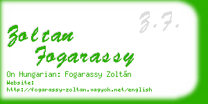 zoltan fogarassy business card